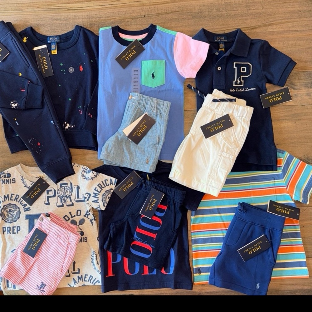 Polo Ralph Lauren boys size 2t. One 3t. Shirt and shorts bundle new
